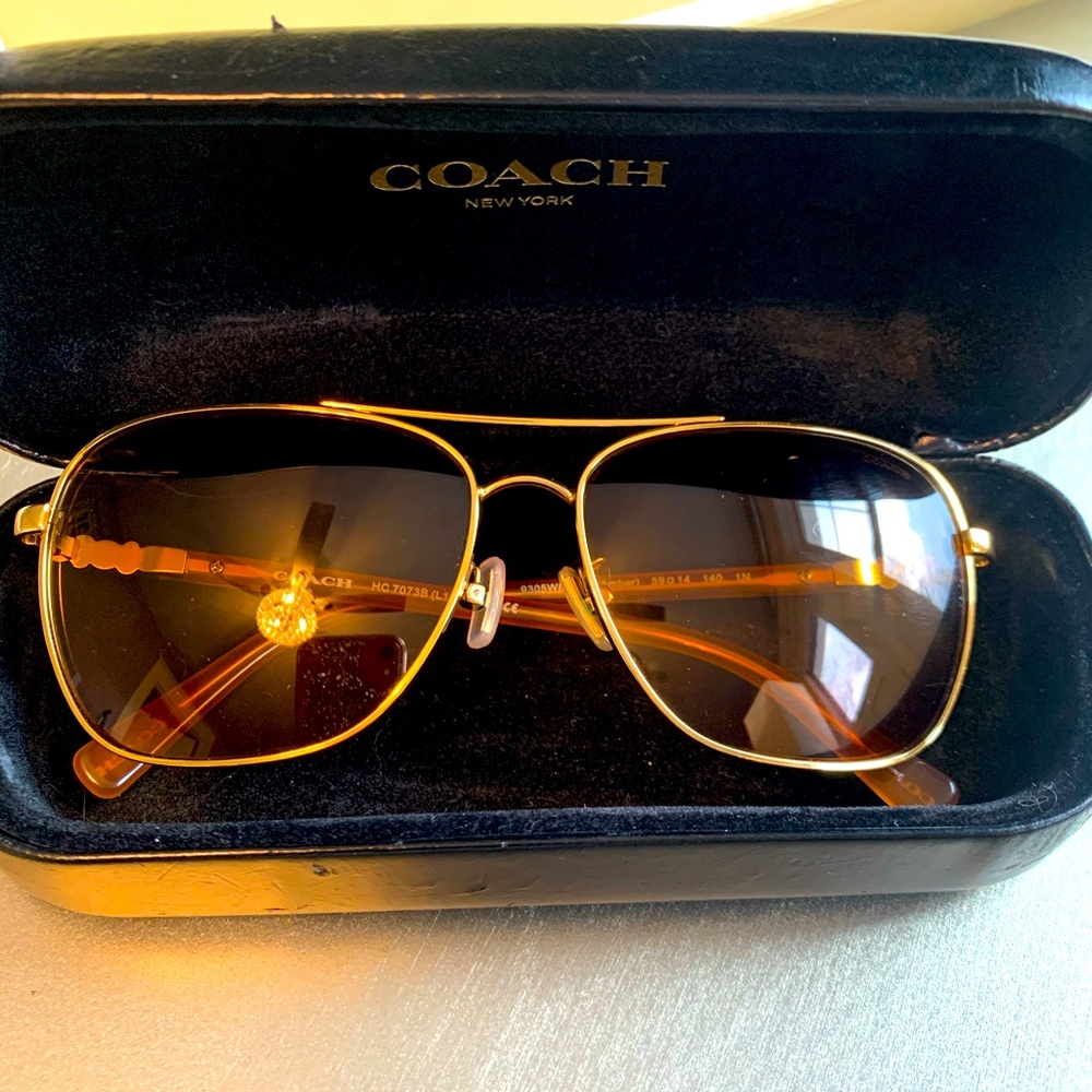 Authentic Coach Aviator Sunglasses